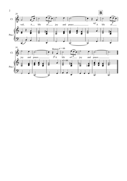 Amazing Grace for Clarinet and Piano image number null
