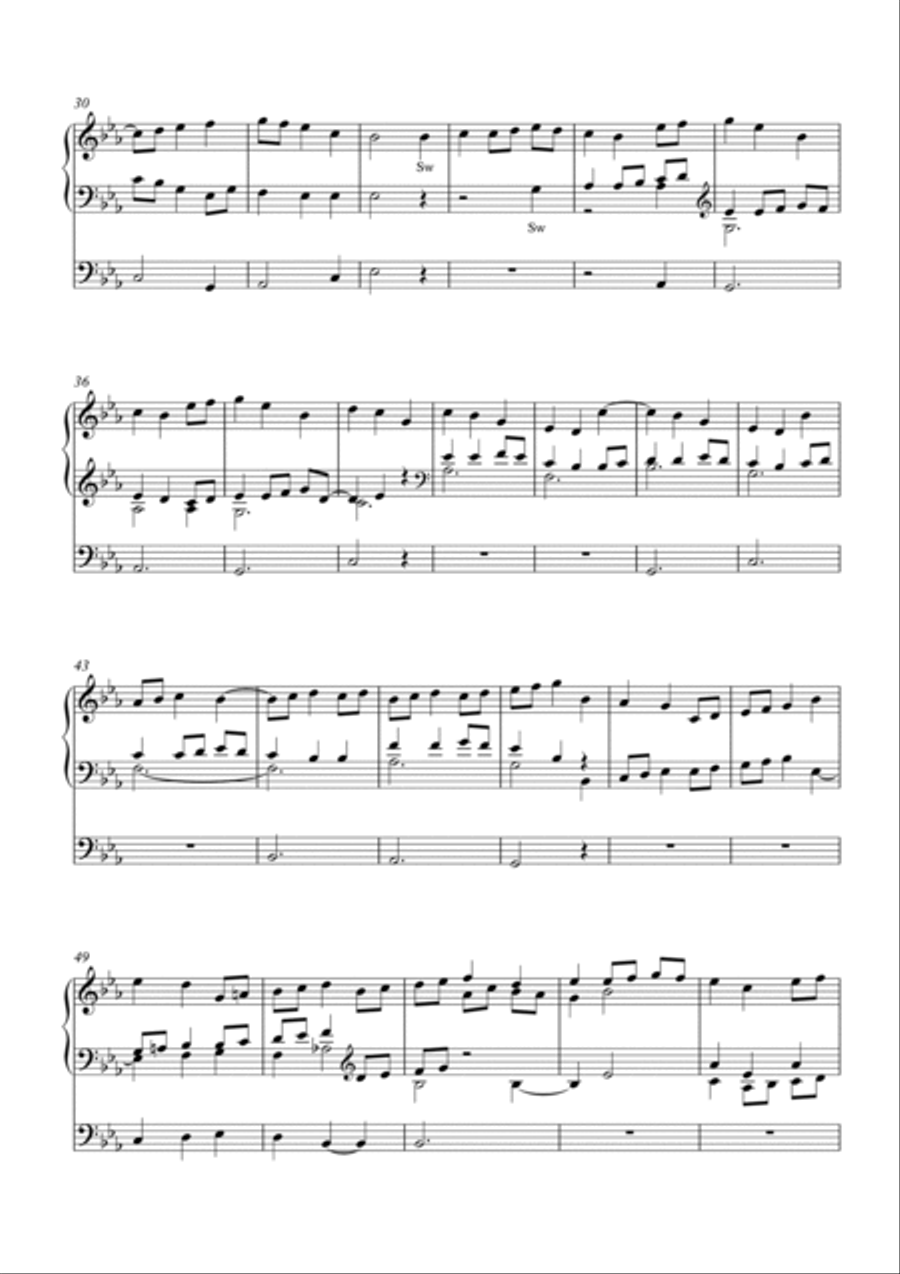 Organ Chorale Prelude on the tune Slane (Be thou my vision, or Lord of all hopefulness) Organ Solo scores gallery preview page 2