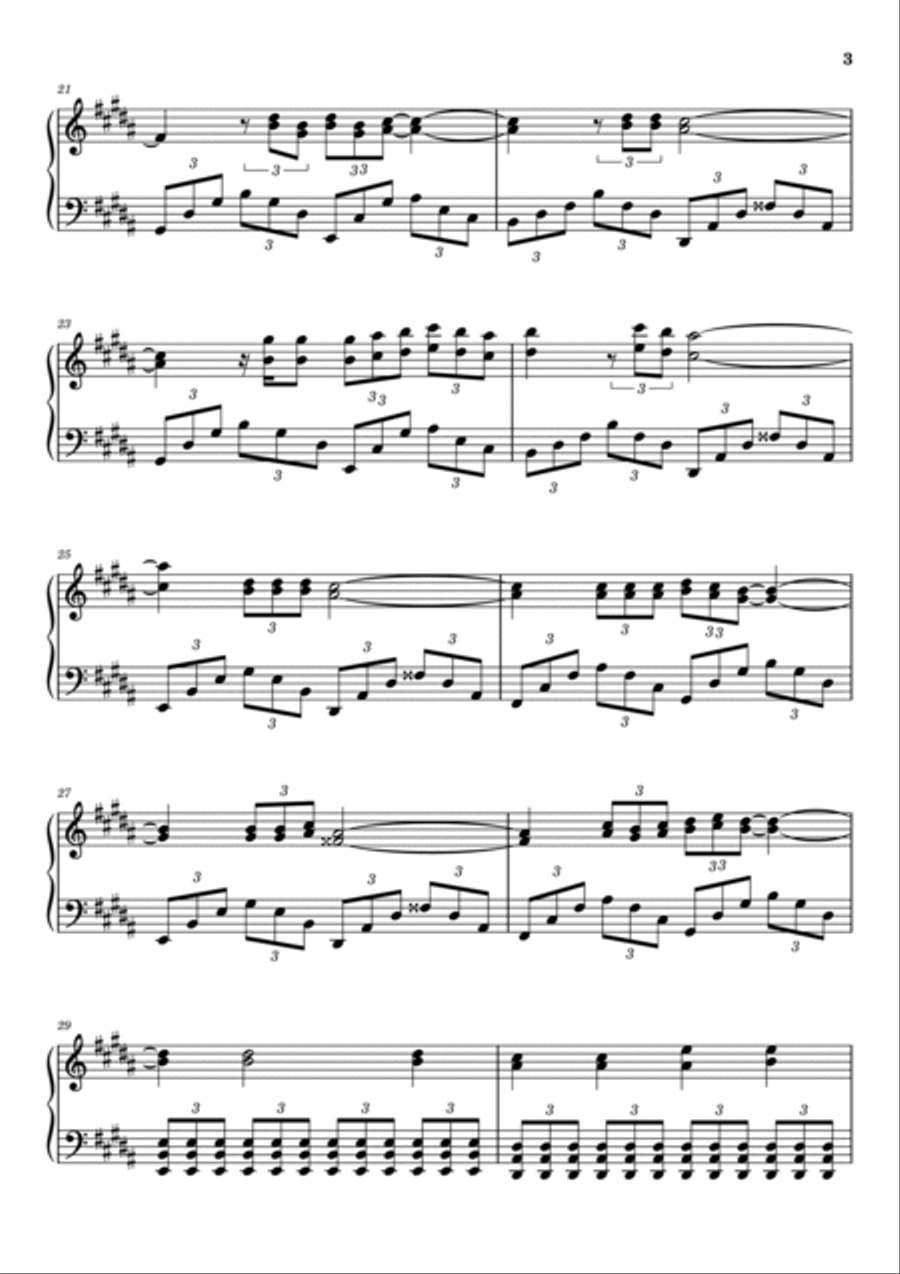 Lonely Day Piano Solo scores gallery preview page 3