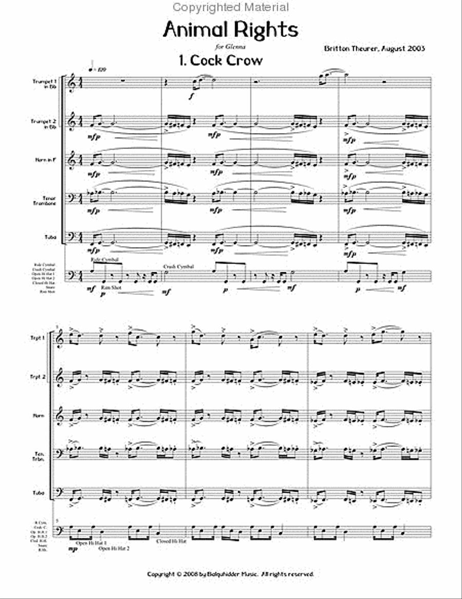 Animal Rights Animal Rights Horn scores gallery preview page 2