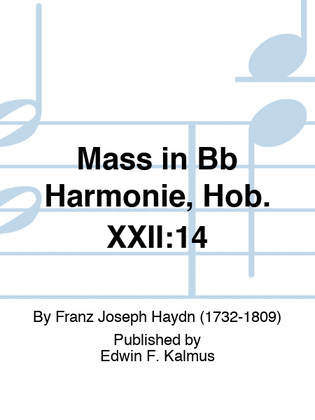 Book cover for Mass in Bb "Harmonie", Hob. XXII:14