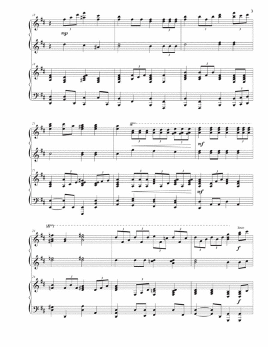 Hymn Medley 1 Piano, 4-Hands scores gallery preview page 3