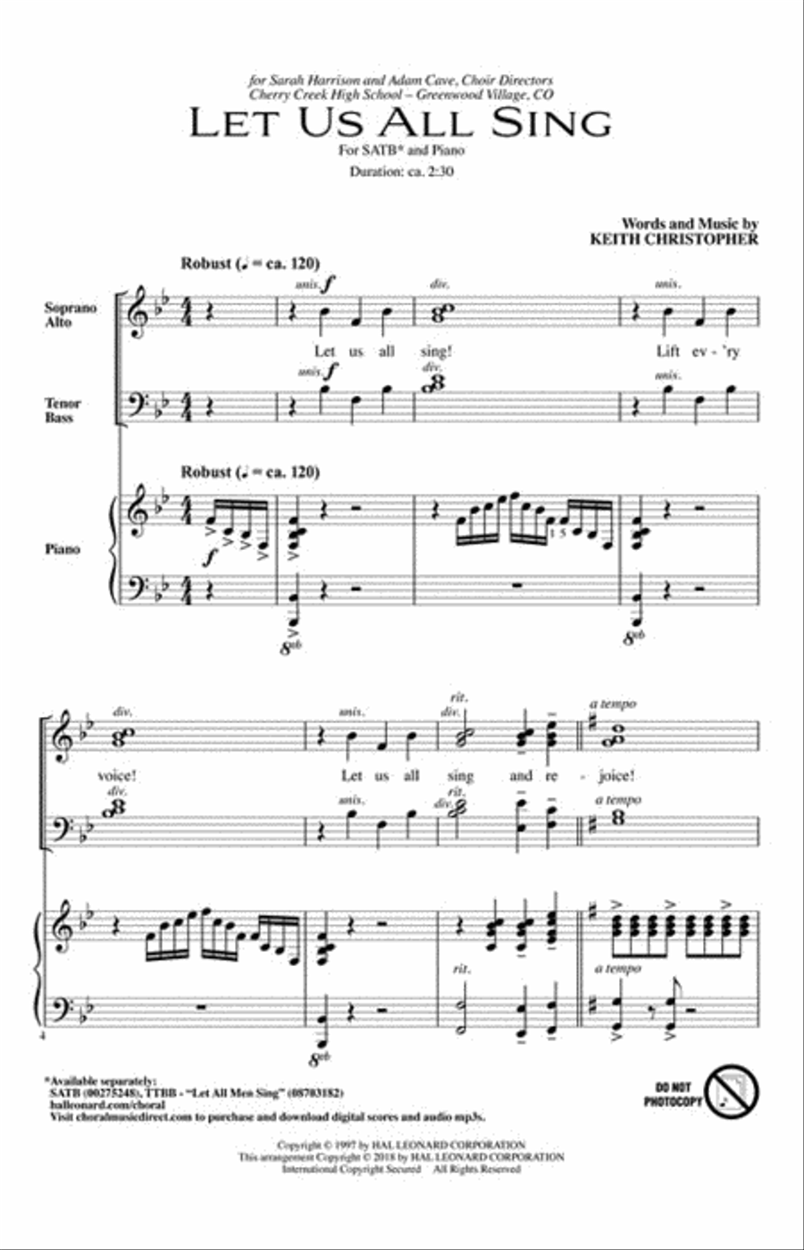 Let Us All Sing 4-Part scores gallery preview page 2