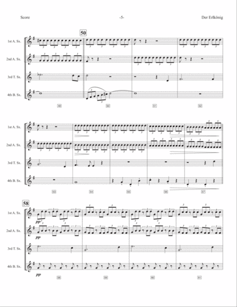 Der Erlkönig Der Erlkönig Woodwind Quartet scores gallery preview page 5
