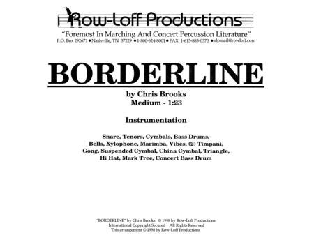 Borderline w/Tutor Tracks