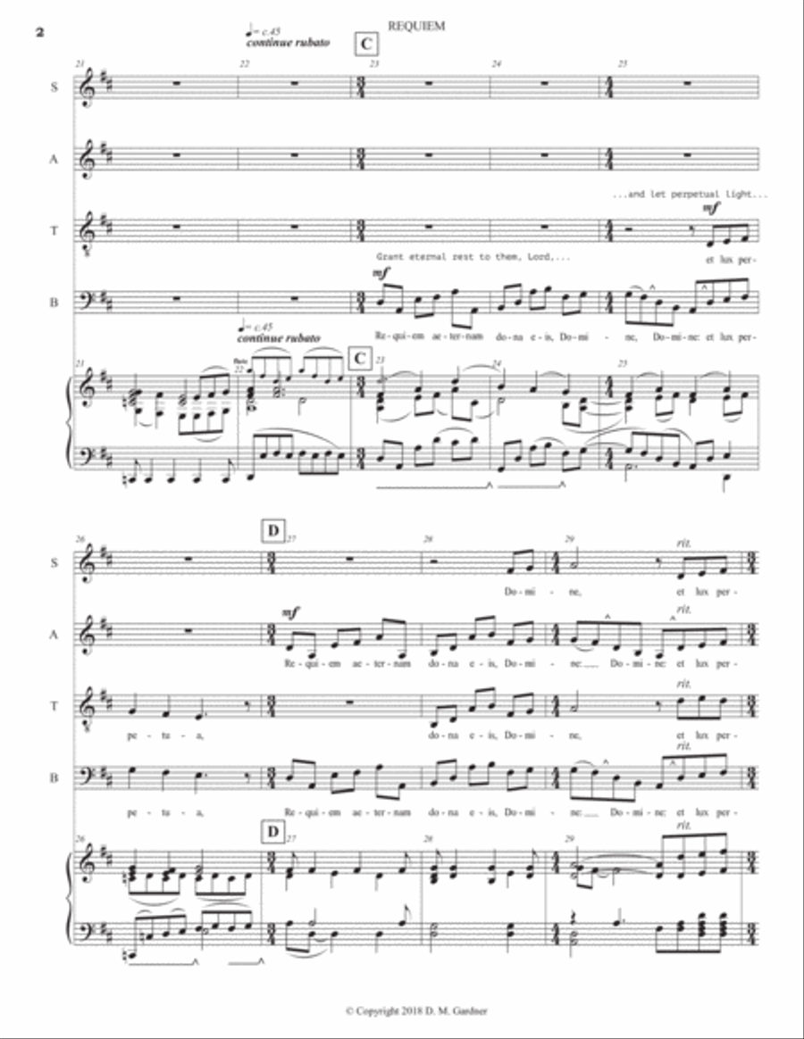 Requiem - The Promise of Eternity (CHORAL SCORE) 4-Part scores gallery preview page 6