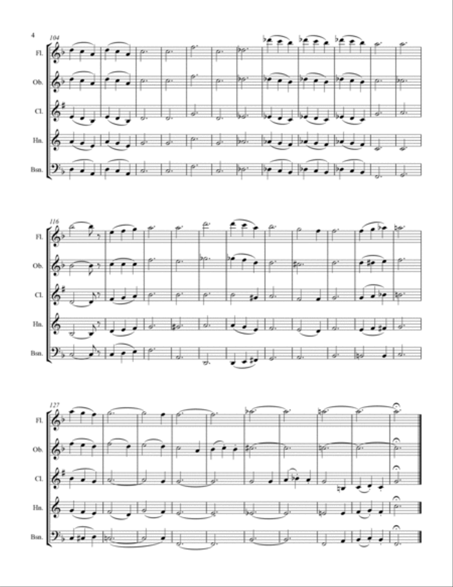 Lift Every Voice and Sing (for Woodwind Quintet) Woodwind Quintet scores gallery preview page 5