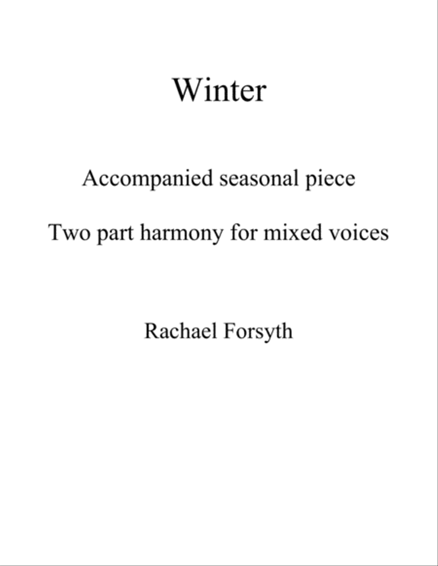 Winter - SS Accompanied Piece High Voice scores gallery preview page 1