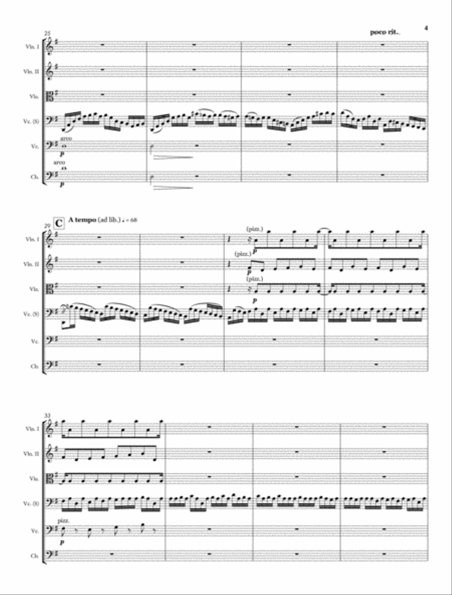 Prélude Suite Nº 1 in G Major (BWV 1007) for Cello Solo and String Orchestra String Orchestra scores gallery preview page 5