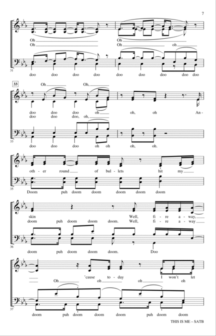 This Is Me (from The Greatest Showman) (arr. Kirby Shaw) 4-Part scores gallery preview page 6