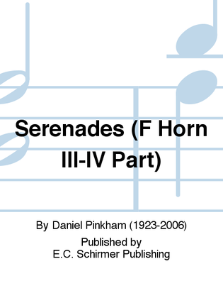 Serenades (F Horn III-IV Part)