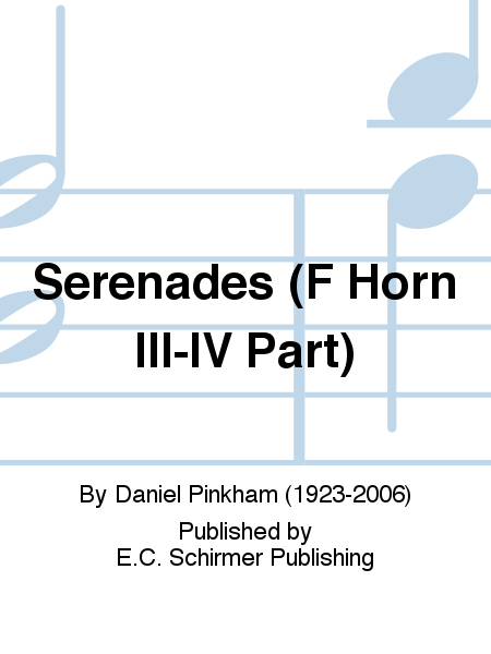 Serenades (F Horn III-IV Part)