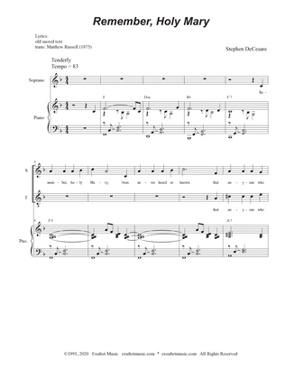 Remember, Holy Mary (SATB)
