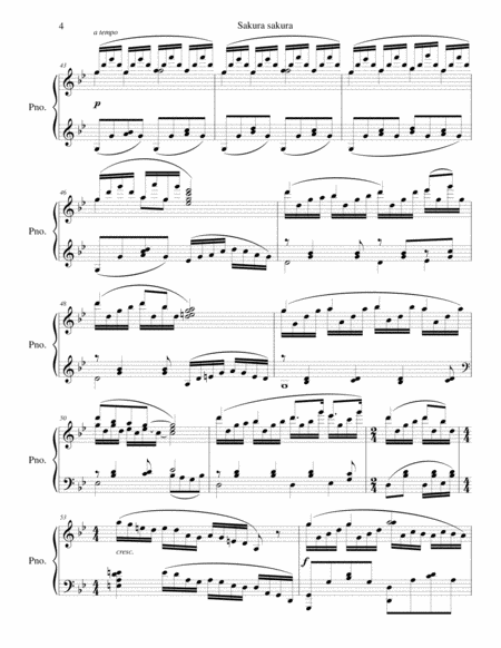 Sakura sakura - Piano Transcription image number null