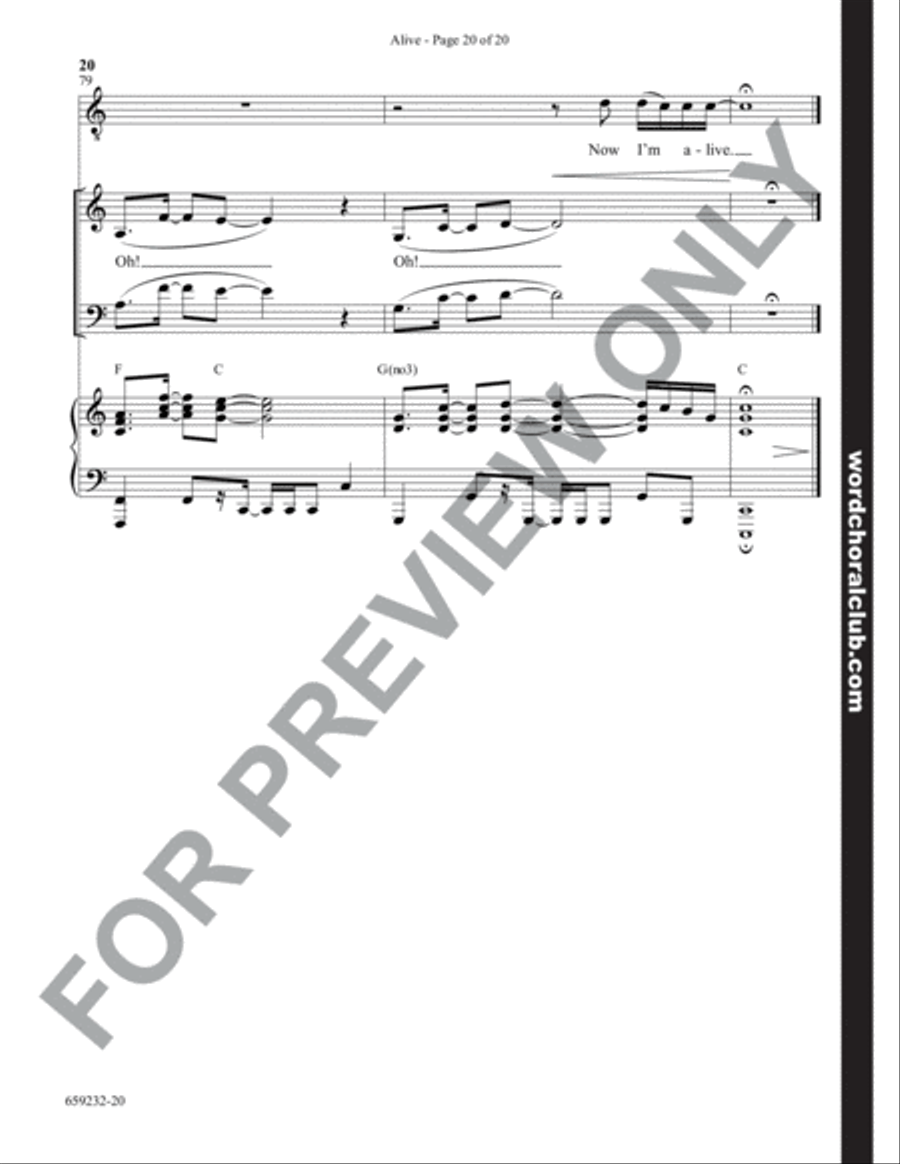 Alive - Anthem Alive - Anthem 4-Part scores gallery preview page 20