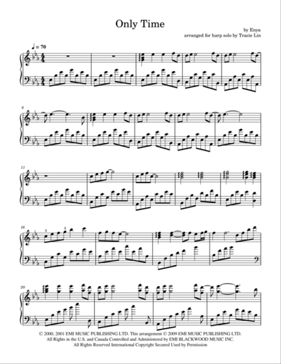 Only Time Only Time Harp scores gallery preview page 2