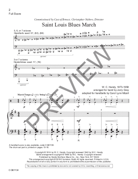 Saint Louis Blues March - Full Score image number null