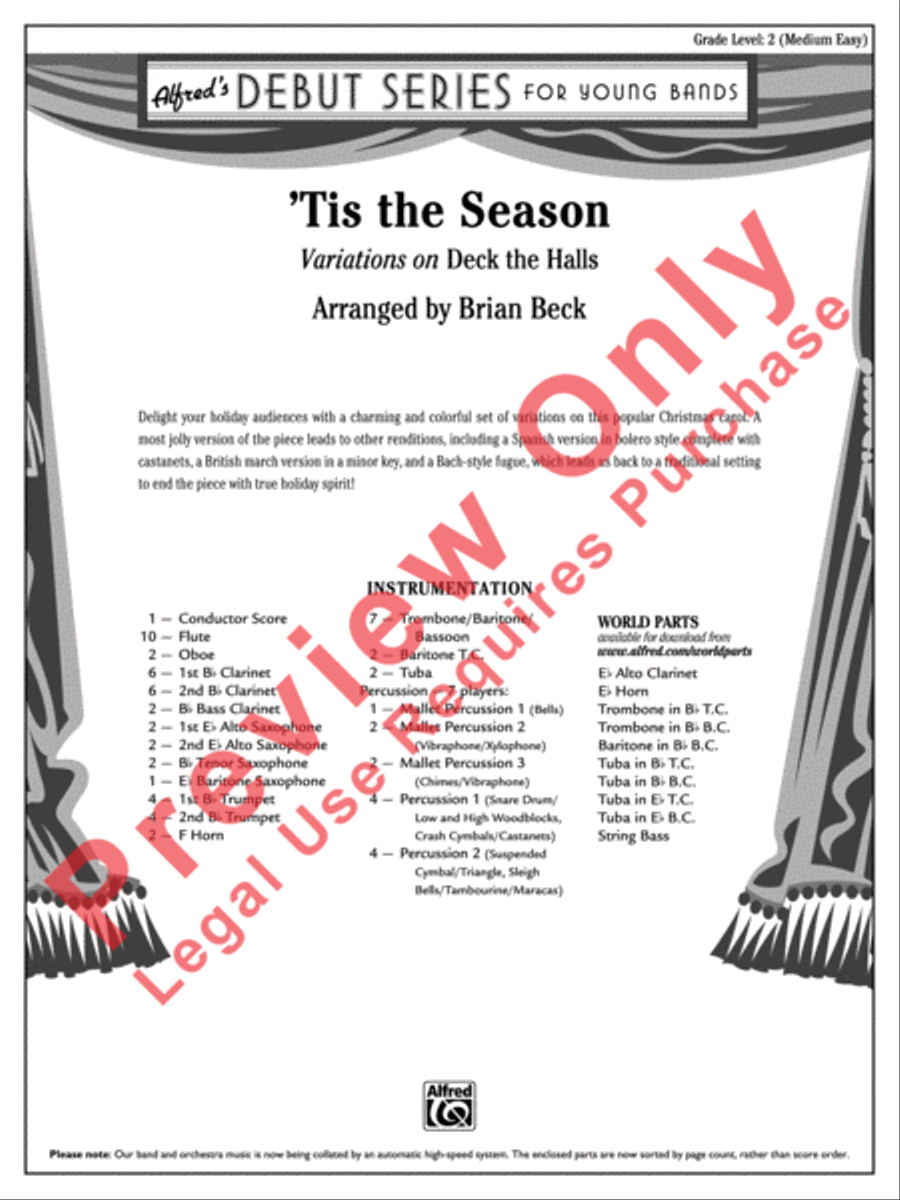 'Tis the Season 'Tis the Season Concert Band scores gallery preview page 2