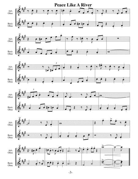 Peace Like A River (Arrangements Level 2-4 for OBOE + Written Acc) Hymns image number null