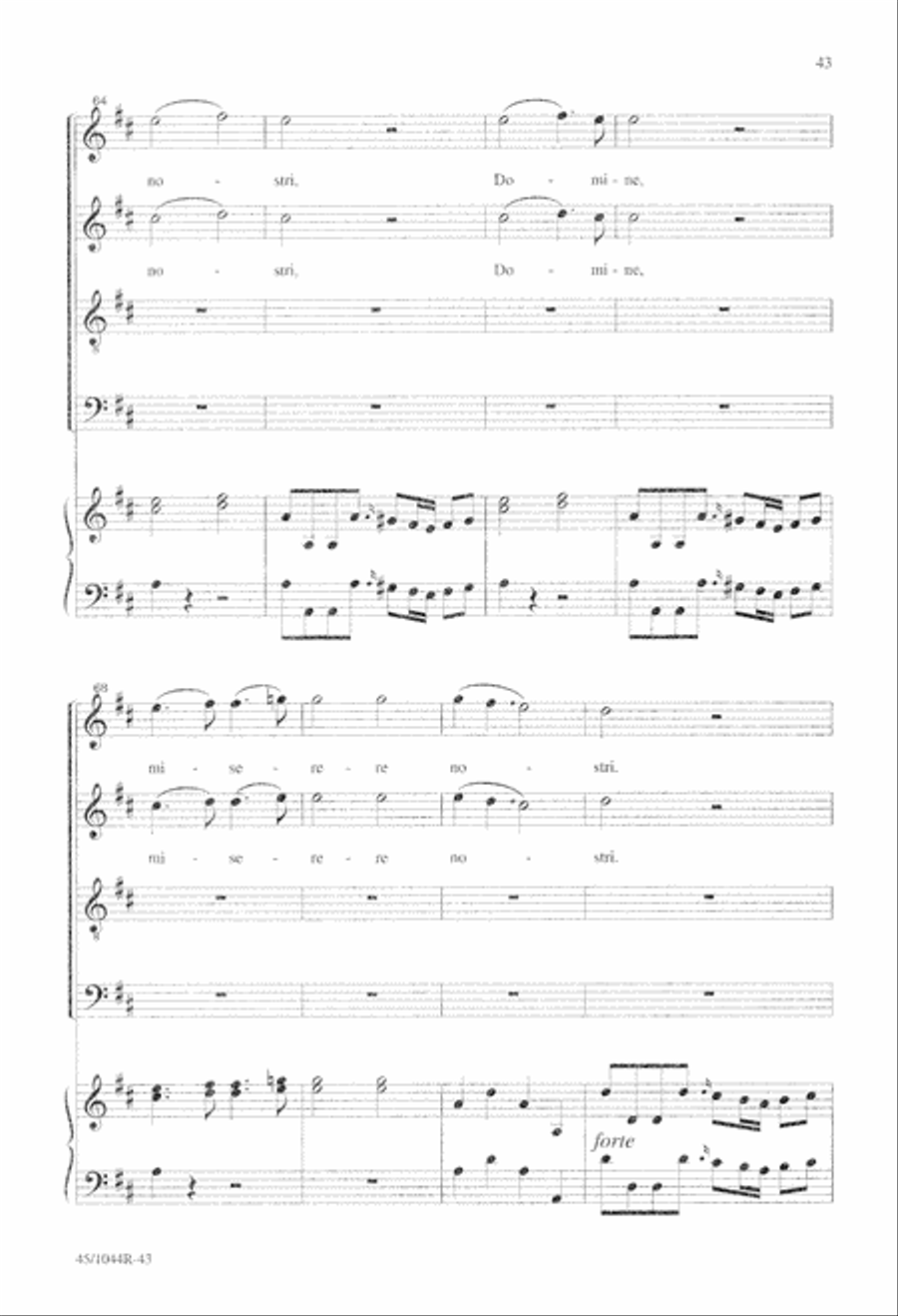 Te Deum Choral Score Te Deum Choral Score 4-Part scores gallery preview page 45