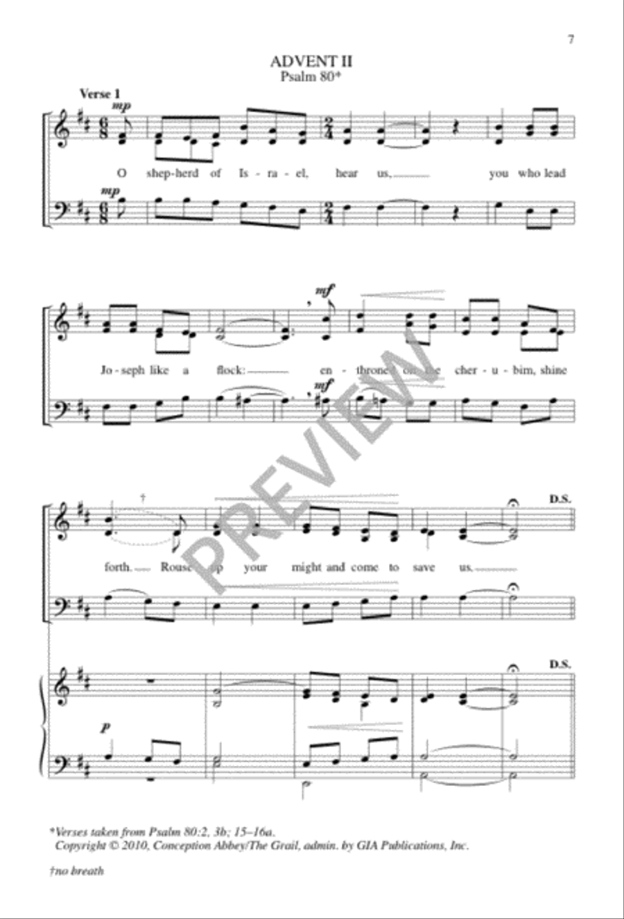 Entrance Antiphon for Advent 3-Part scores gallery preview page 7