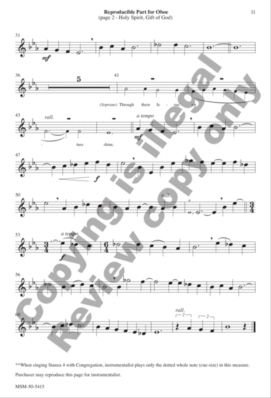 Holy Spirit, Gift of God Divisi scores gallery preview page 11