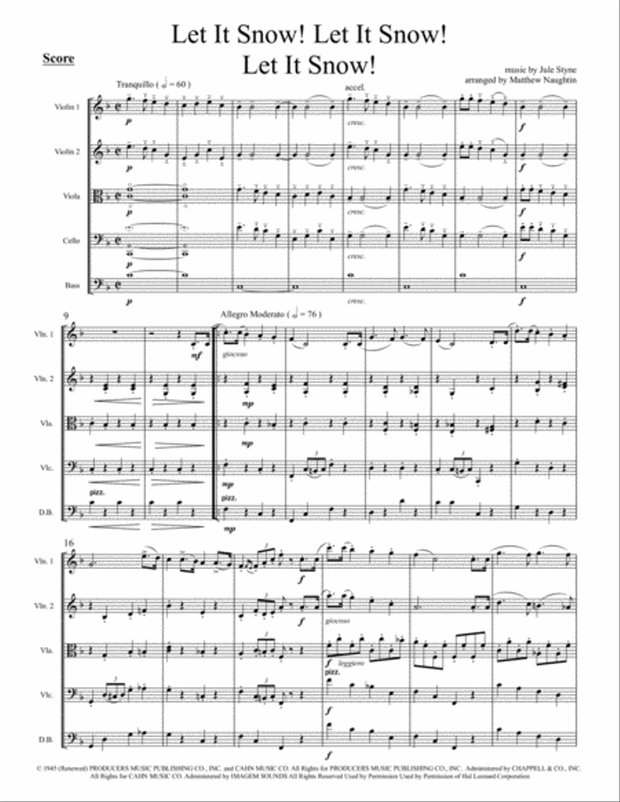 Let It Snow! Let It Snow! Let It Snow! String Orchestra scores gallery preview page 2