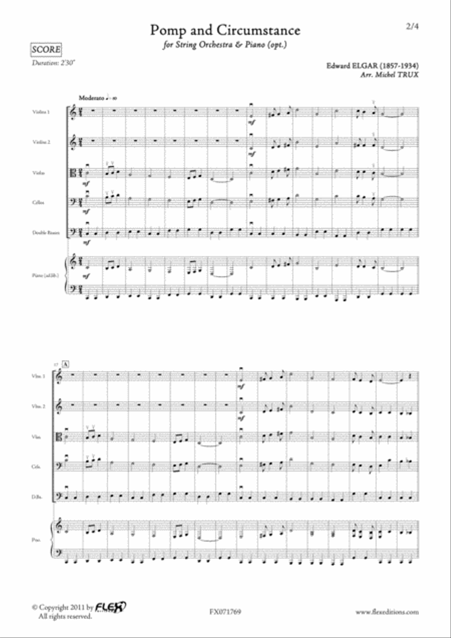 Pump and Circumstance Pump and Circumstance String Orchestra scores gallery preview page 2