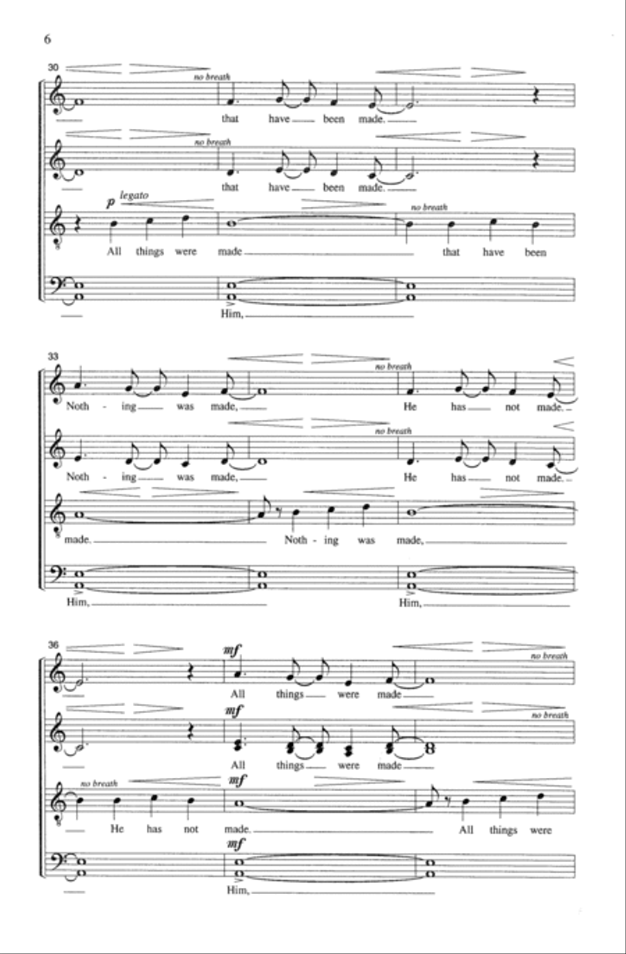 The Word Was God 4-Part scores gallery preview page 5