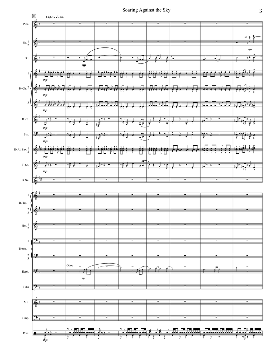 Soaring Against the Sky Concert Band scores gallery preview page 5