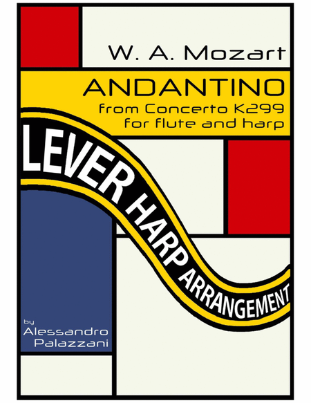 ANDANTINO from Concerto K299 arranged for flute and lever harp image number null