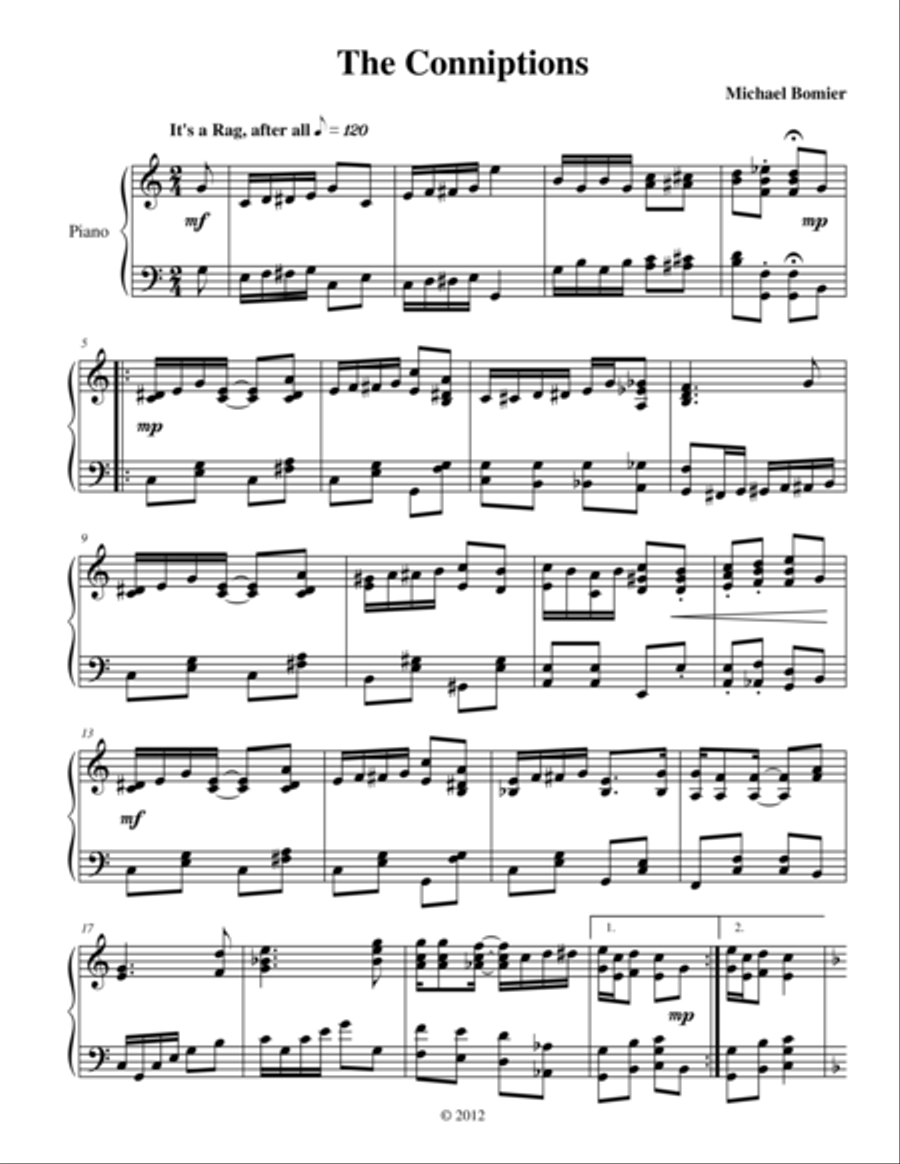 New Ragtime Piano Music for Piano Solo Piano Solo scores gallery preview page 1
