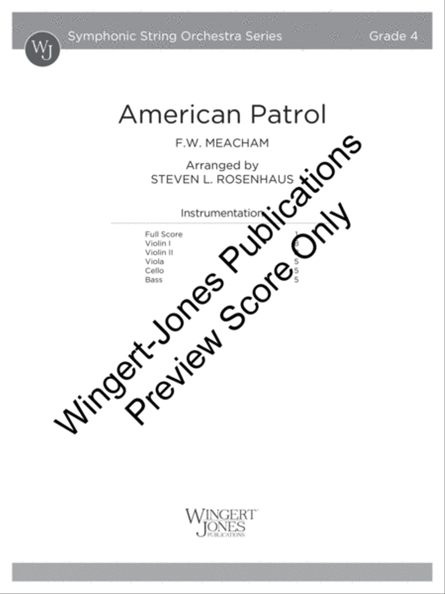 American Patrol (Score) String Orchestra scores gallery preview page 2