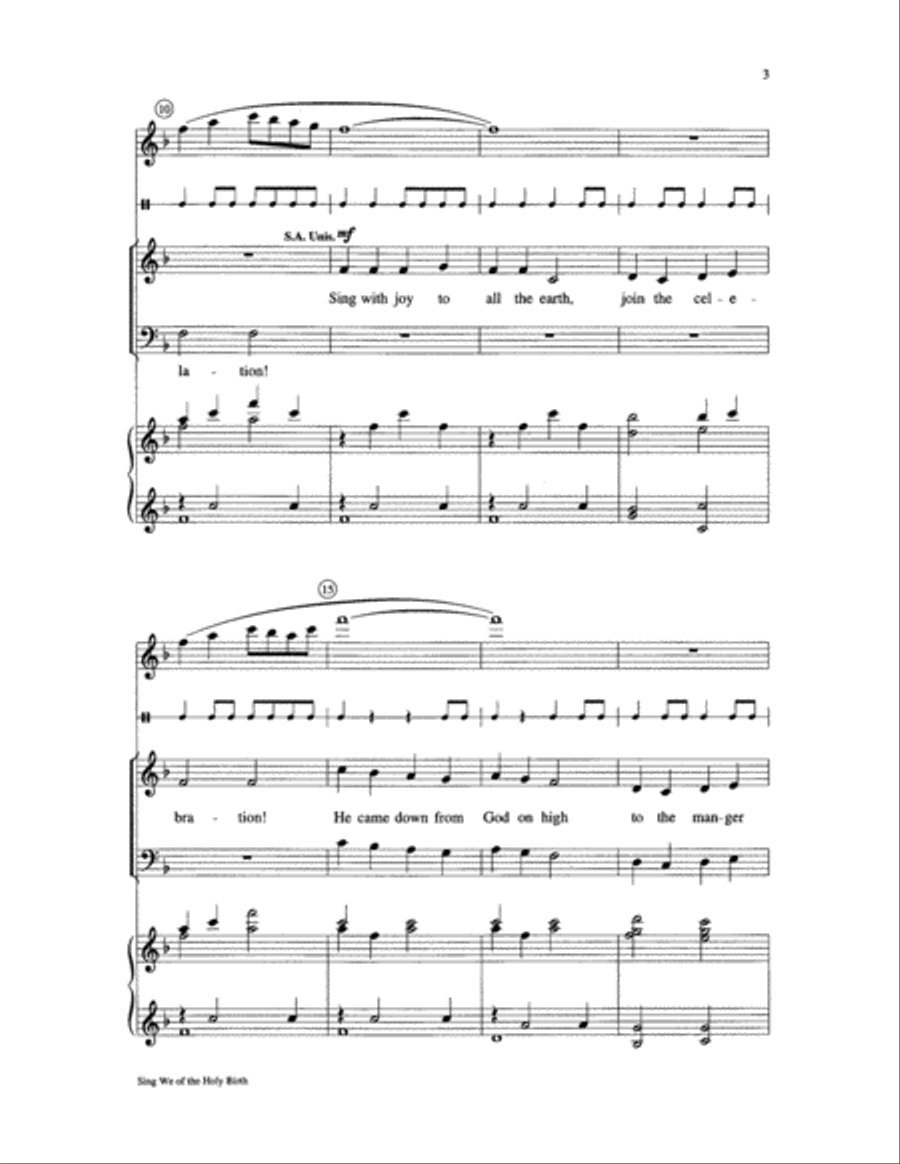 Sing We of the Holy Birth 4-Part scores gallery preview page 3