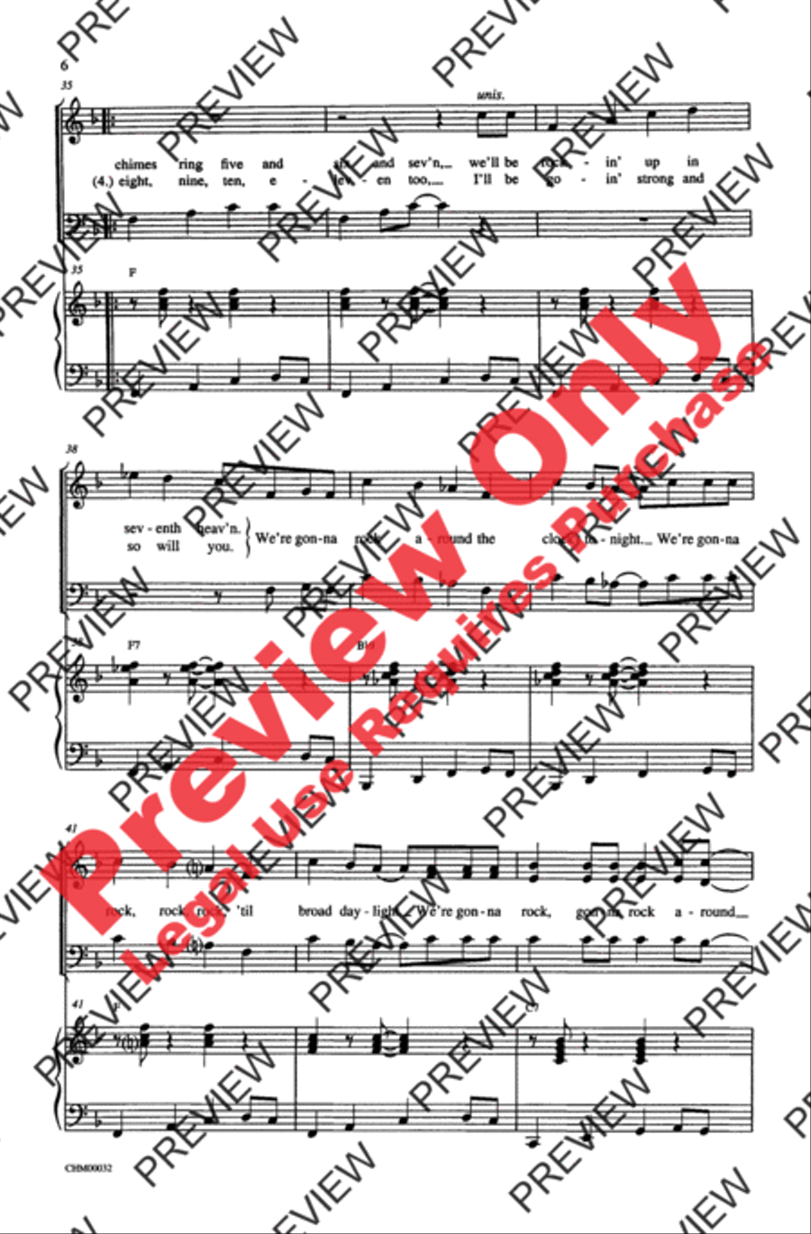 Rock Around the Clock SAB scores gallery preview page 6