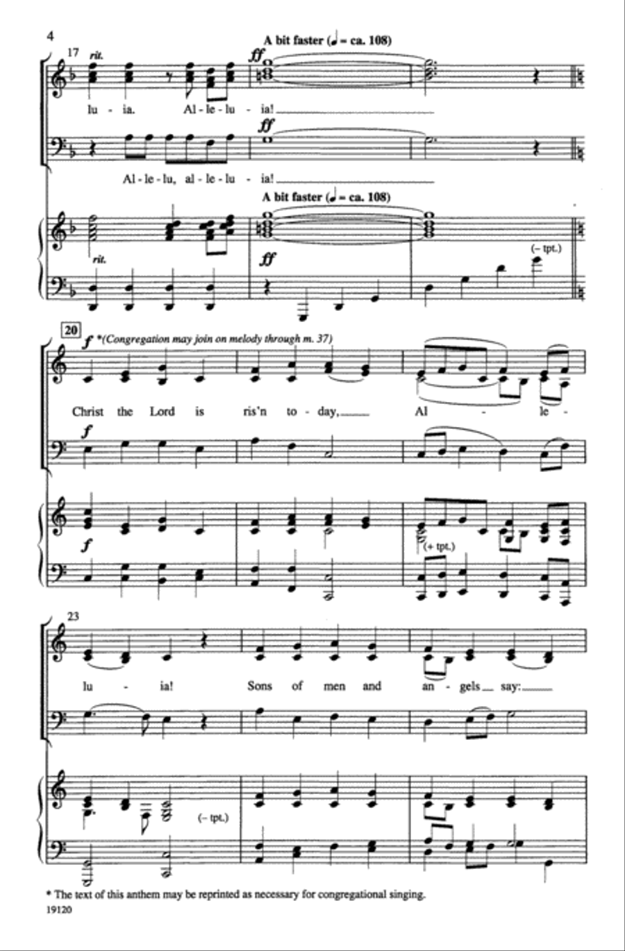 Fanfare for Easter 3-Part scores gallery preview page 4