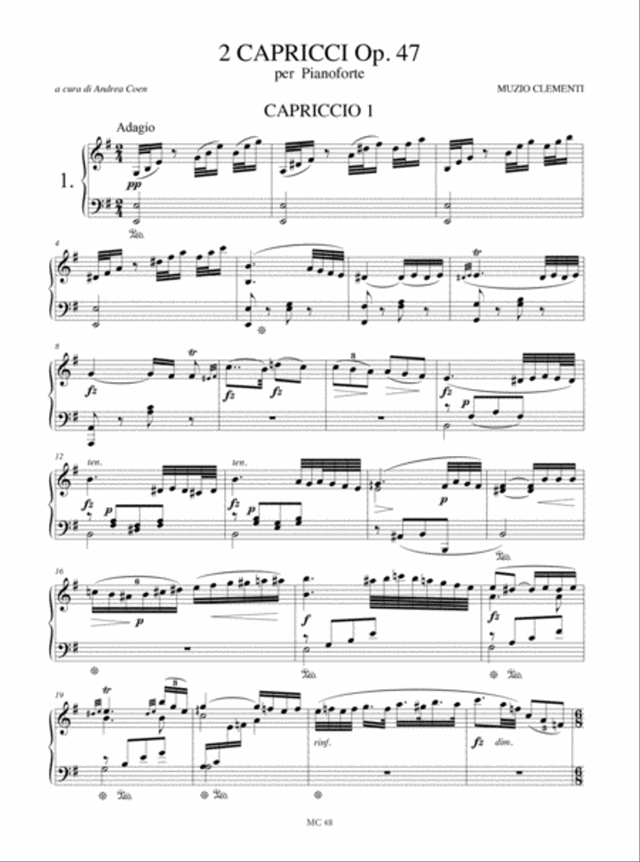 2 Capricci Op. 47; Fantasia con Variazioni sull’Aria 