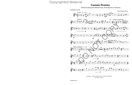 Cantate Domino - Brass Parts image number null