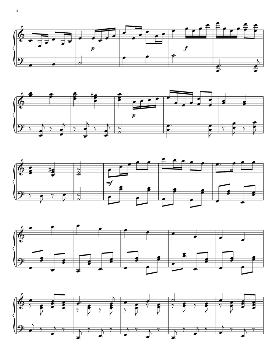 While By My Sheep Piano Solo scores gallery preview page 2