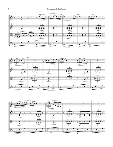 Rumores de la Caleta, Op. 71 for string quartet image number null