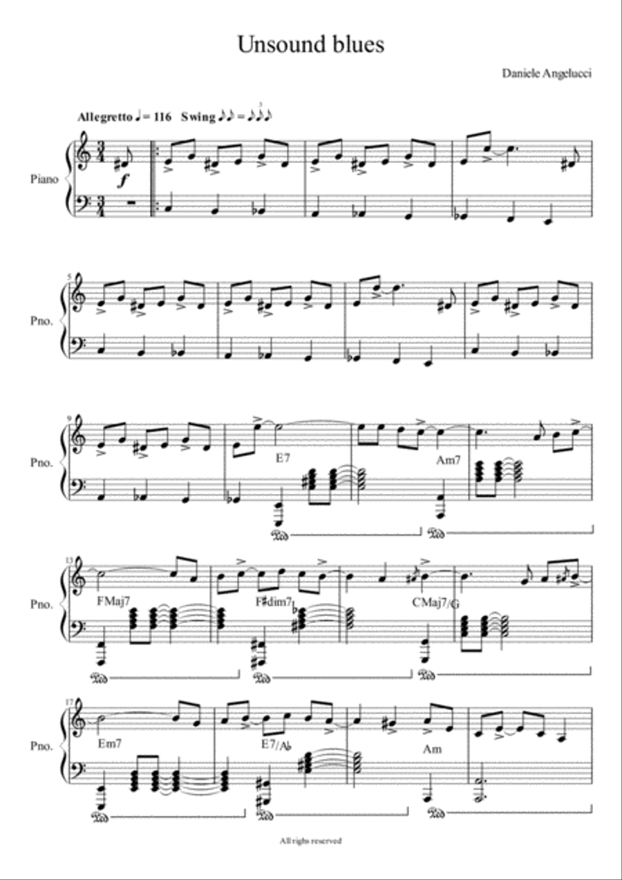 Unsound Blues Unsound Blues Jazz Ensemble scores gallery preview page 2