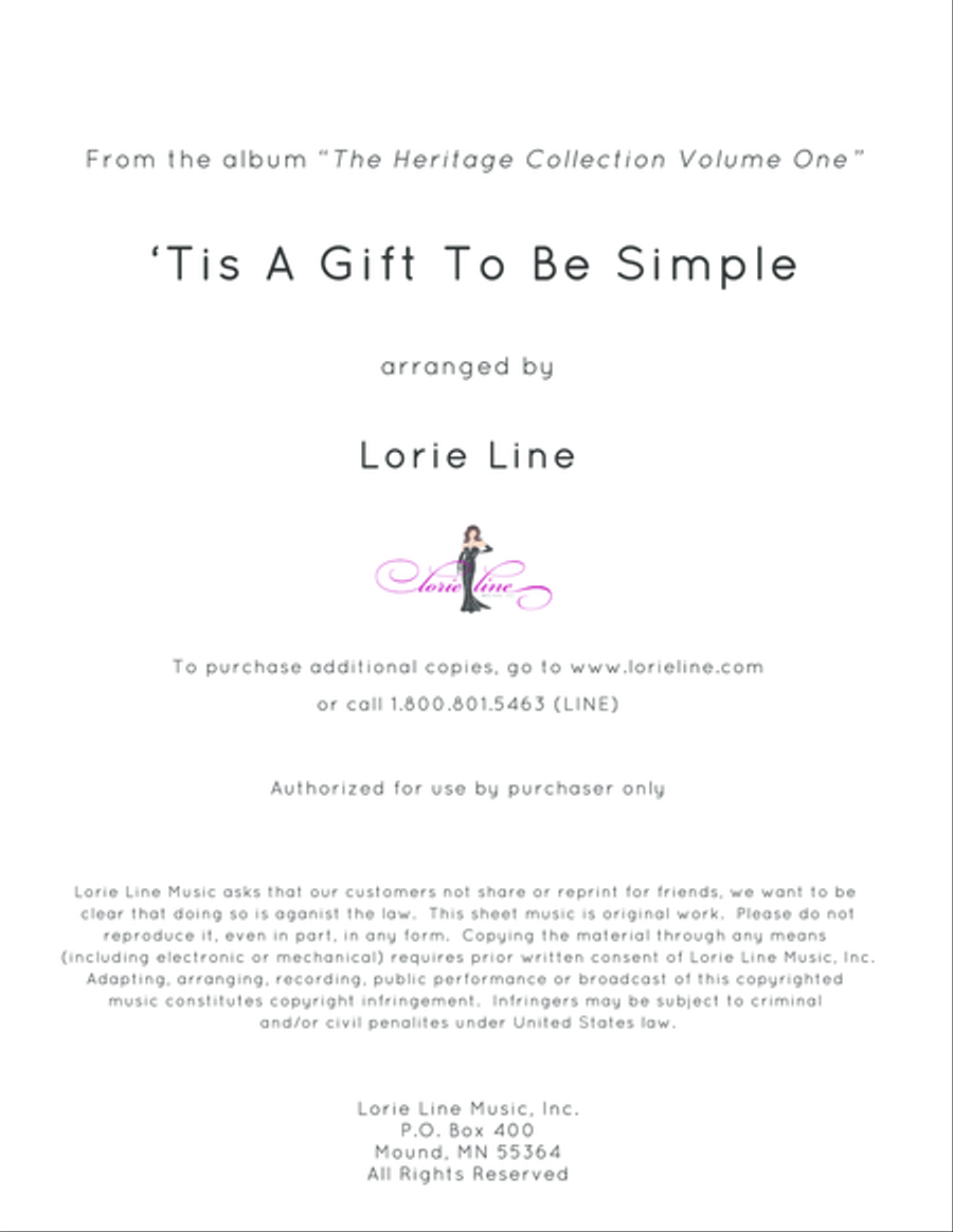 'Tis A Gift To Be Simple (Simple Gifts) Piano Solo scores gallery preview page 1