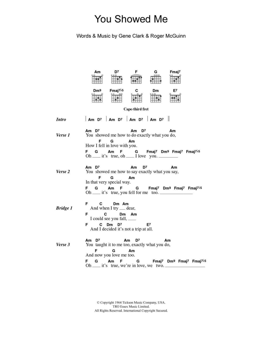 You Showed Me Acoustic Guitar scores gallery preview page 1