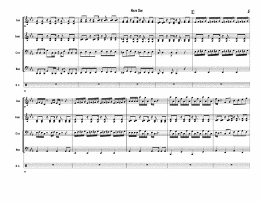 Halfa Sun for Steel Band (Full Band Arrangement) Steel Drum Band scores gallery preview page 5