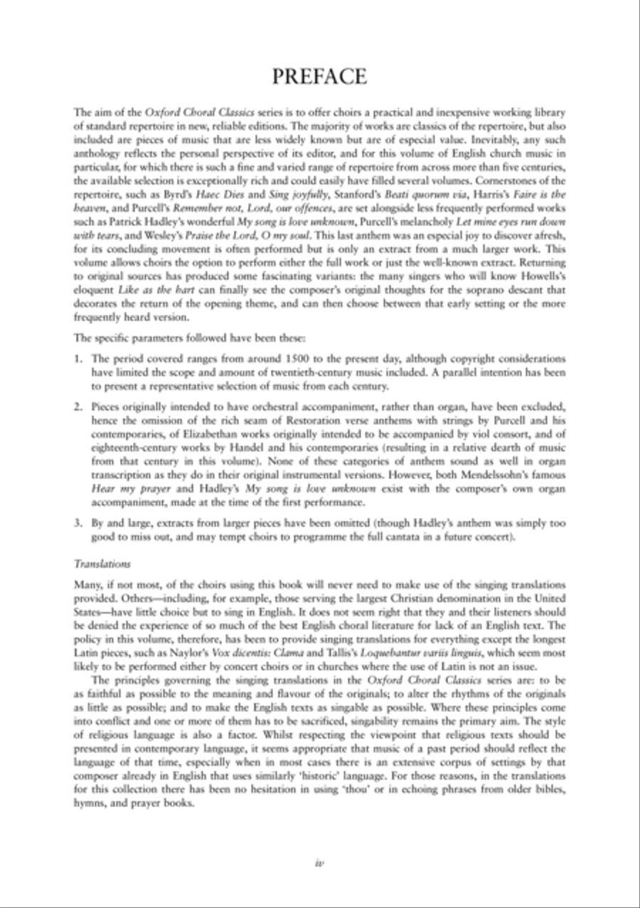 English Church Music, Volume 1: Anthems and Motets 4-Part scores gallery preview page 2