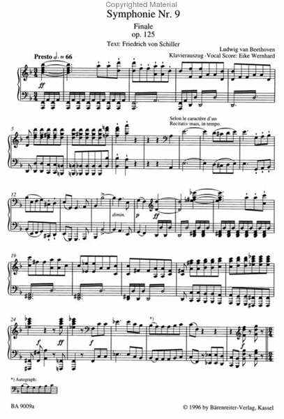 Symphony, No. 9 d minor, Op. 125 by Ludwig van Beethoven 4-Part - Sheet Music