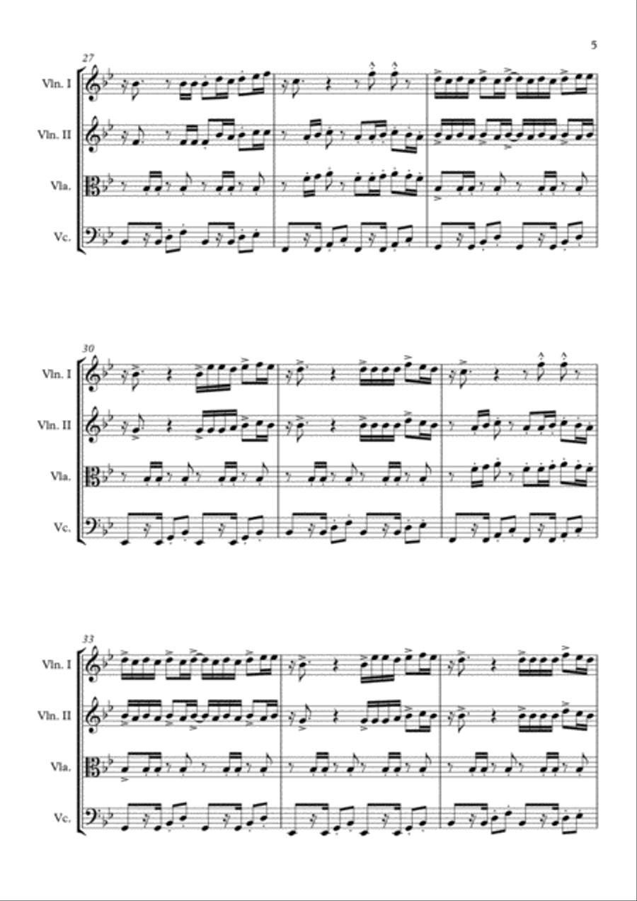 Despacito String Quartet scores gallery preview page 6