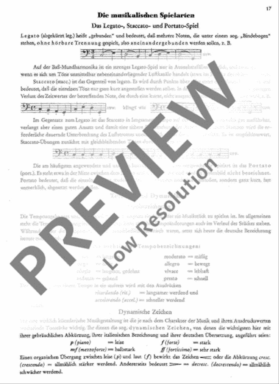 Schule für die Hohner Bass-Mundharmonika Harp scores gallery preview page 18