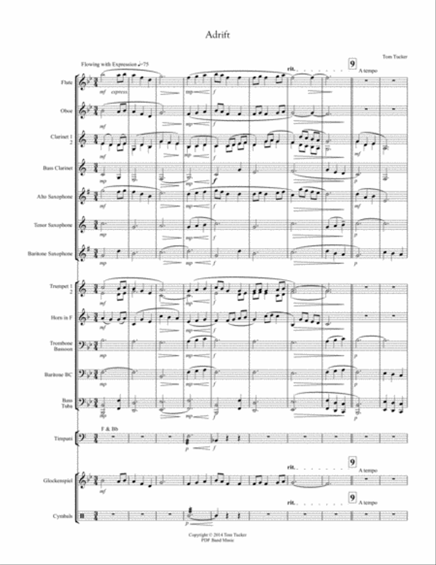 Adrift Concert Band scores gallery preview page 2