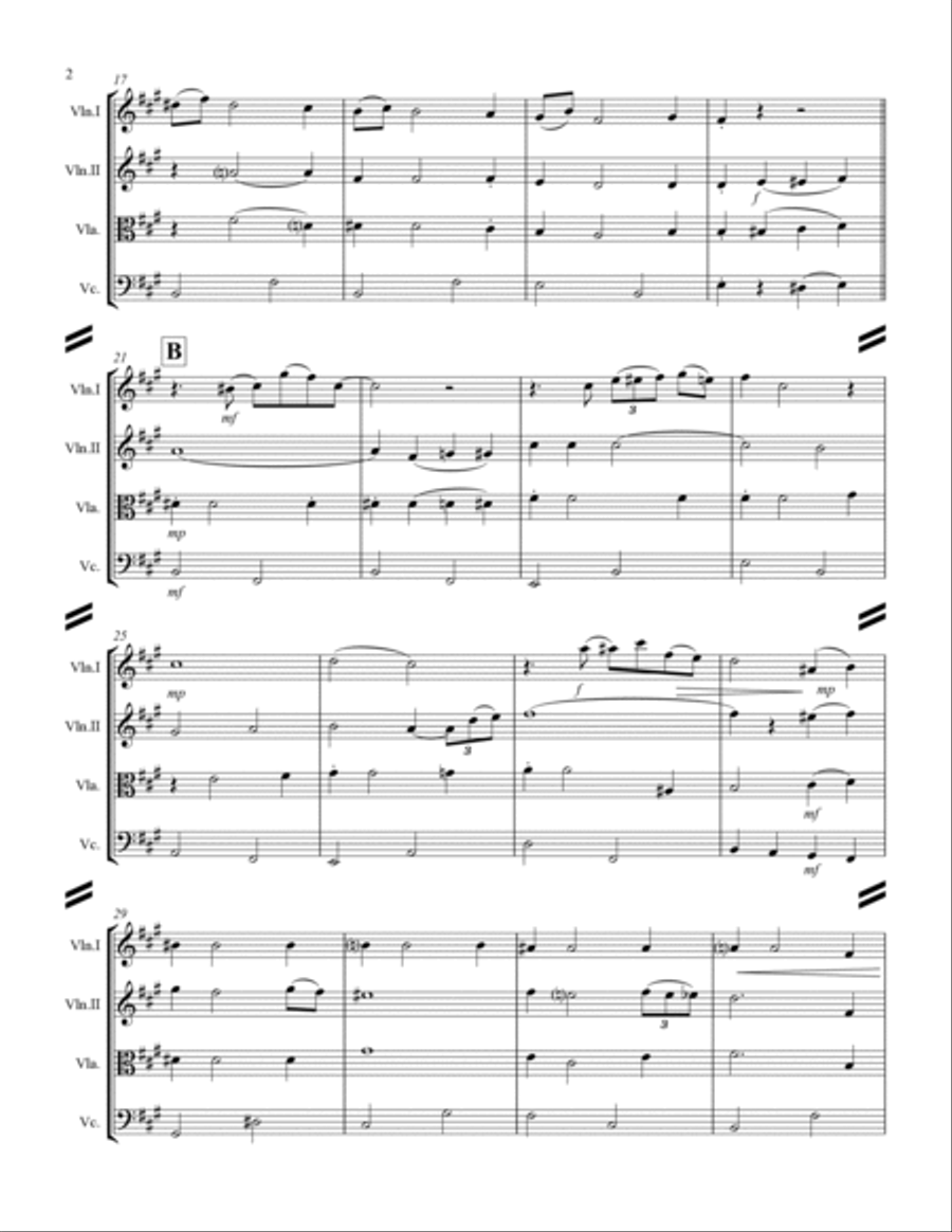 A Pretty Girl is Like a Melody (for String Quartet) String Quartet scores gallery preview page 3